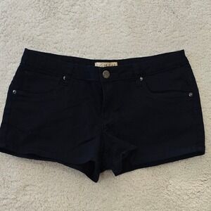 Women's Navy Denim Shorts Size 15 Stretch Hot Pants NWOT Hybrid & Company